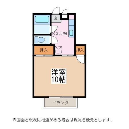 コーポ島立の物件間取画像